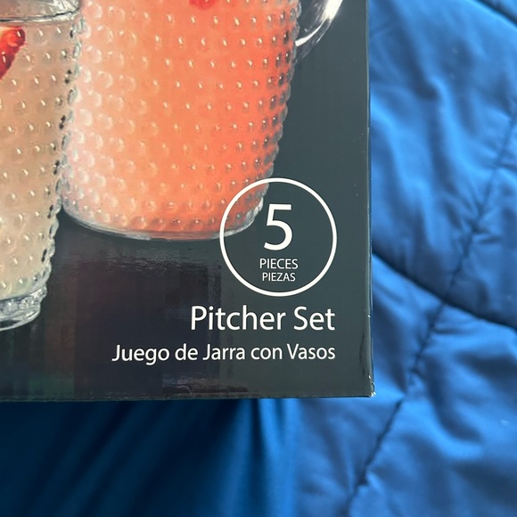 GIBSON HOME • Plastic 5 Piece Pitcher Set • Clear • - Picture 5 of 5